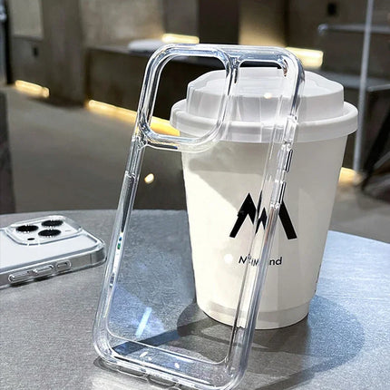 Luxury Silicone Transparent Shockproof Armo Case For iPhone 15 14 13 12 11 Pro Max 7 8 Plus XR XS X Phone Clear Protection Cover