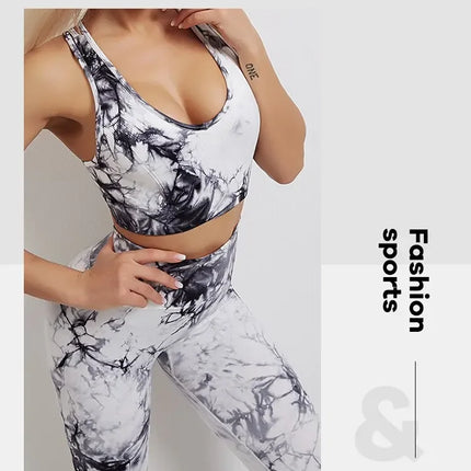Women Seamless Tie Dye Yoga Leggings High Waist Fitness Sexy Fashion Leggings Exercise Running Lifting Buttocks Cycling Leggings