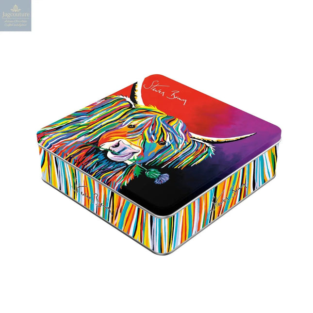 Steven Brown Lizzie McCoo tin of salted caramel fudge