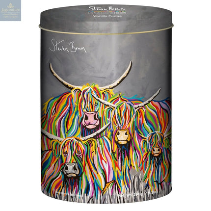 Steven Brown Ross and Claire McCoo vanilla fudge in oval tin