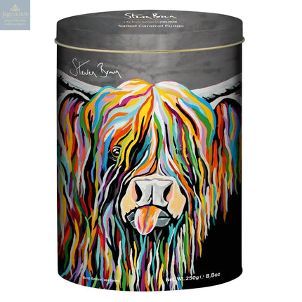 Steven Brown Senga McCoo salted caramel fudge in oval tin