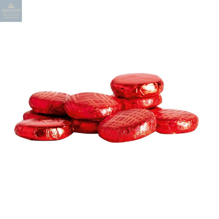 Strawberry crème - dark chocolate covered fondant in red coloured foil 120pcs