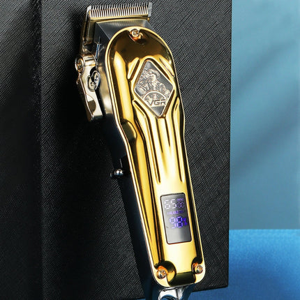 VGR V-267 10W USB Metal Hair Clipper with LED Digital Display & 5 Gears Adjustment, V-267 (Gold), V-267 (Silver)