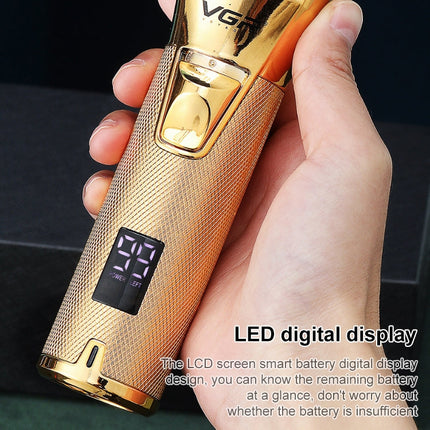 VGR V-280  10W USB Metal Electric Hair Clipper with LED Digital Display, V-280 (Gold)