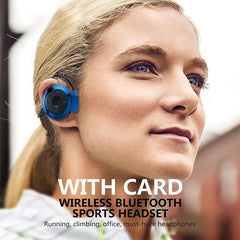 NVAHVA MP3 Player Bluetooth Headphone, Wireless Sport Headset MP3 Player With FM Radio, Stereo Earphone TF Card MP3 Max to 32GB, mini-503 Blue, mini-503 Gold, mini-503 Black, mini-503 Red