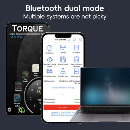 New OBD V2.1 mini ELM327 OBD2 Bluetooth Auto Scanner OBDII 2 Car ELM 327 Tester Diagnostic Tool for Android Windows Symbian, Bluetooth Auto Scanner