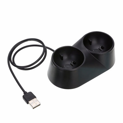 VR Controller Charger Dual USB Dock Game Charging Station Stand for PS4 PSVR Move Tool