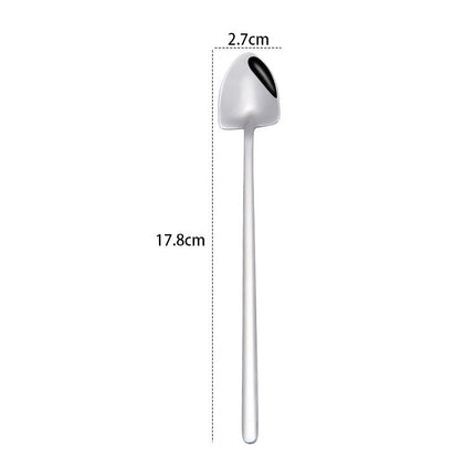 2 PCS Stainless Steel Spoon Creative Coffee Spoon Bar Ice Spoon Gold Plated Long Stirring Spoon, Pointed Spoon Silver, Square Spoon Silver, Round Spoon Gold, Pointed Spoon Gold, Square Spoon Gold, Pointed Spoon Rose Gold, Square Spoon Rose Gold