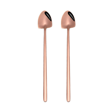 2 PCS Stainless Steel Spoon Creative Coffee Spoon Bar Ice Spoon Gold Plated Long Stirring Spoon, Pointed Spoon Silver, Square Spoon Silver, Round Spoon Gold, Pointed Spoon Gold, Square Spoon Gold, Pointed Spoon Rose Gold, Square Spoon Rose Gold