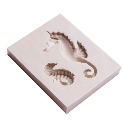 2 PCS Hippocampus DIY Modeling Mold Fondant Silicone Cake Chocolate Mold Baking Tool