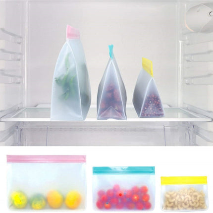 2 Sets PEVA Food Bags Reuse Three-dimensional Thickened Storage Sealed Fresh-keeping Bags, Random Color Delivery, Sealed Fresh-keeping Bags