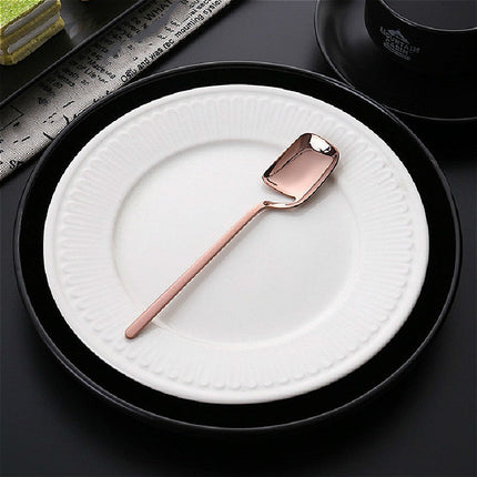 Stainless Steel V-shaped Wall Hanging Design Simple Coffee Spoon Fork Creative Long Handle Stirring Tableware, Spoon Black, Fork Black, Spoon Gold, Fork Gold, Spoon Rose Gold, Fork Rose Gold