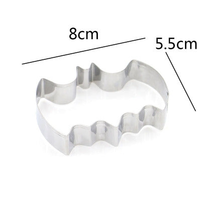 2 PCS Stainless Steel Cookie Cutter Bat Modeling Mold Halloween Cutting Mold DIY Tool