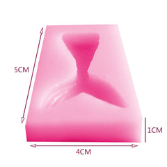 10 PCS Fondant Mermaid Fishtail Silicone Mold Baking Tools Chocolate Cake Decorating Mold, Fishtail Shape