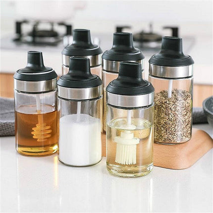Kitchenware Seasoning Jar Spoon Cover Integrated Sealing Moisture-proof Cruet