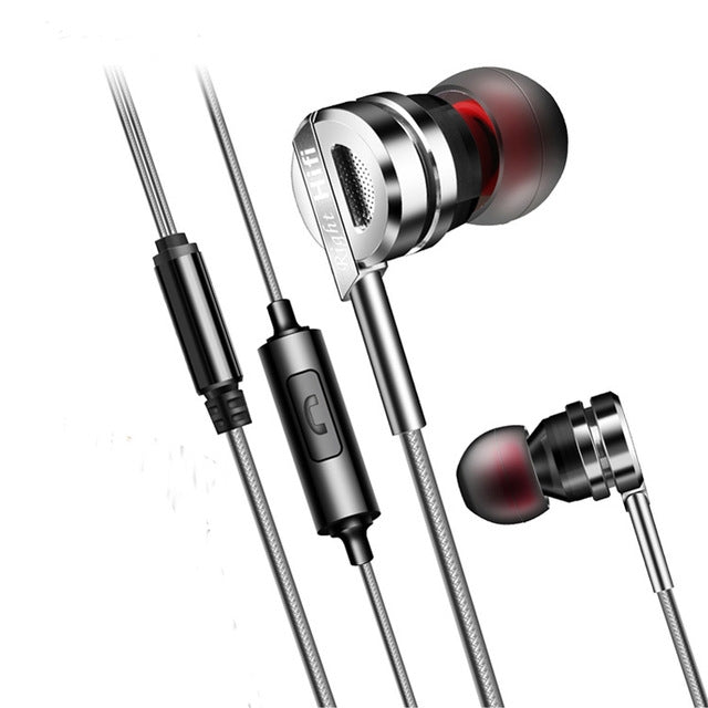 Earphone Headphones D05 Metal Stereo Headset with Mic Earphones Noise Cancelling auriculares Earbud for phone Xiaomi Music