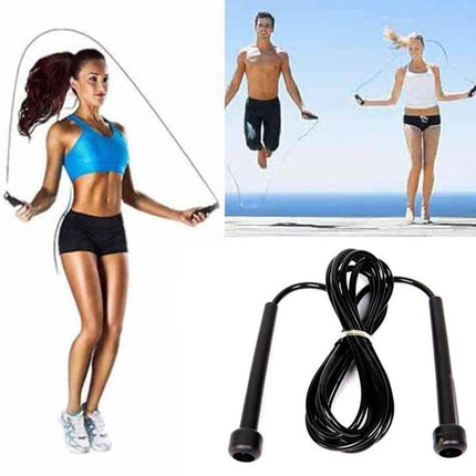 Pen Handle Shaped Small Handle Rubber Skipping Rope for Fitness (Black), 1 PCS