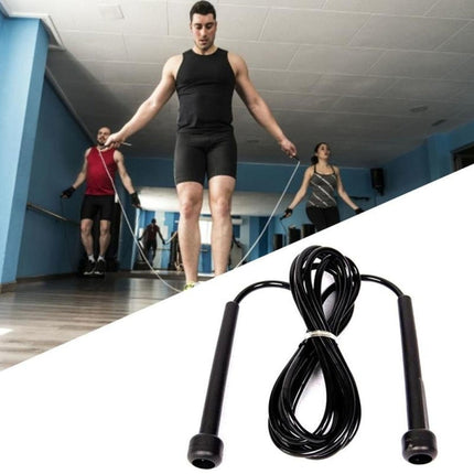 Pen Handle Shaped Small Handle Rubber Skipping Rope for Fitness (Black), 1 PCS