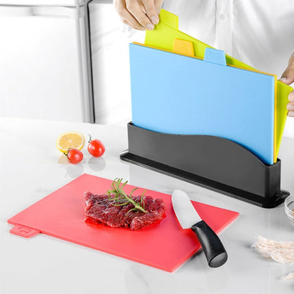 4 in 1 Classified Cutting Board Multifunctional Household Plastic Fruit Cutting Board Set, 4 in 1 Square