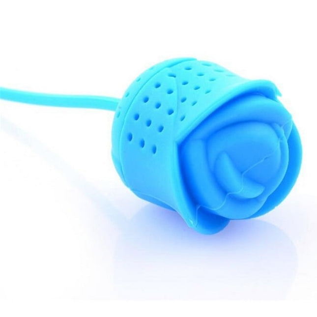 Rose Silicone Tea Infuser Loose Leaf Tea Strainer Herbal Spice Infuser Filter Tea Tools, color random delivery