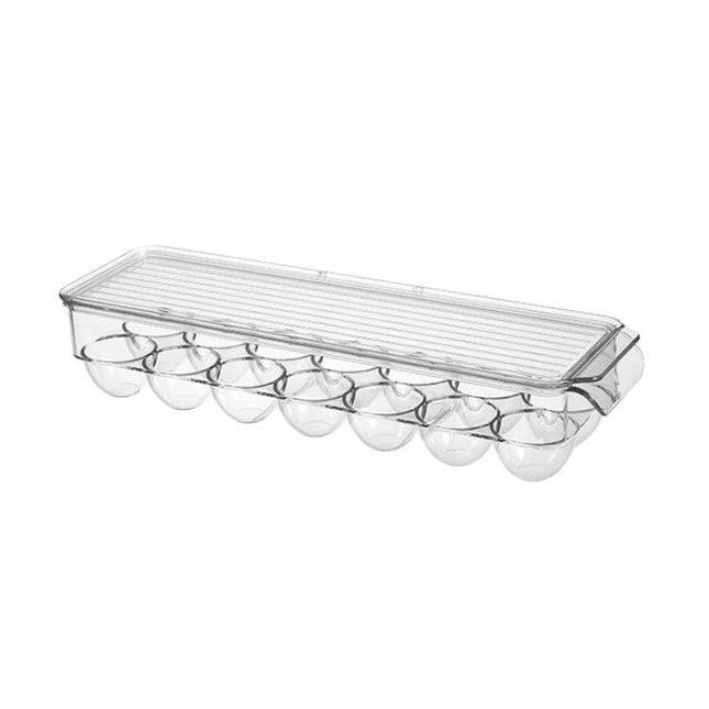 Kitchen Refrigerator Storage Box Compartment with Lid Egg Storage Box, 12 Grid, 14 Grid, 21 Grid