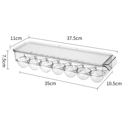 Kitchen Refrigerator Storage Box Compartment with Lid Egg Storage Box, 12 Grid, 14 Grid, 21 Grid