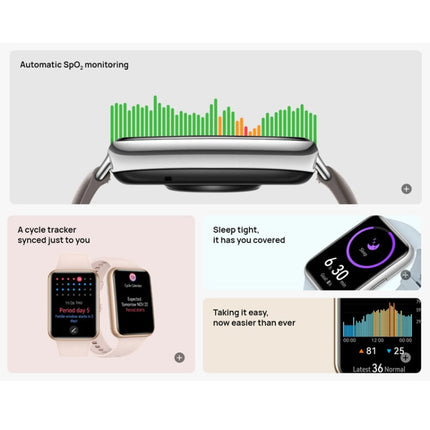 Original Huawei WATCH FIT 2 Smart Sports Watch, Black, White