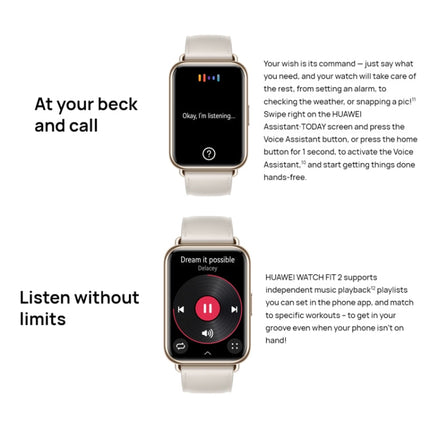 Original Huawei WATCH FIT 2 Smart Sports Watch, Black, White