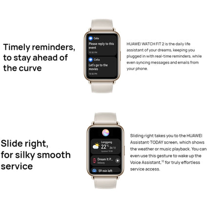 Original Huawei WATCH FIT 2 Smart Sports Watch, Black, White