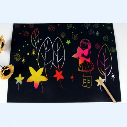 20 PCS DIY Handmade Creative Scratch Painting Art Paper Children Educational Toys, 20 PCS Scratch Painting Art Paper