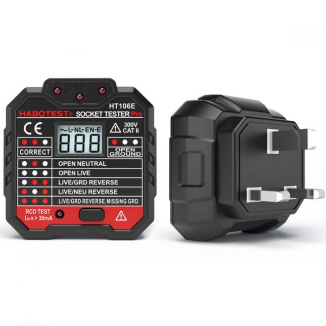 HT106 Socket Testers Voltage Test Detector Ground Line Neutral Line Live Line Leakage Electroscope, UK Plug, EU Plug, US Plug