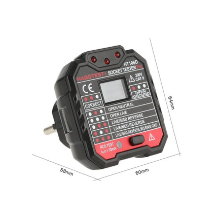 HT106 Socket Testers Voltage Test Detector Ground Line Neutral Line Live Line Leakage Electroscope, UK Plug, EU Plug, US Plug