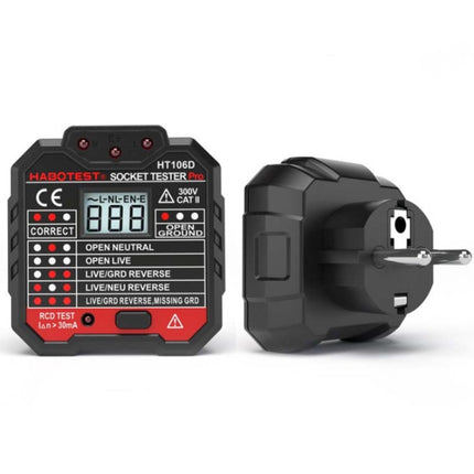 HT106 Socket Testers Voltage Test Detector Ground Line Neutral Line Live Line Leakage Electroscope, UK Plug, EU Plug, US Plug