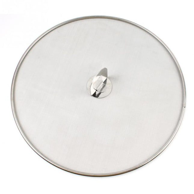 Stainless Steel Oil Proof Cover Fried Oil Splash Proof Net Cover Pizza Tray Kitchen Gadget