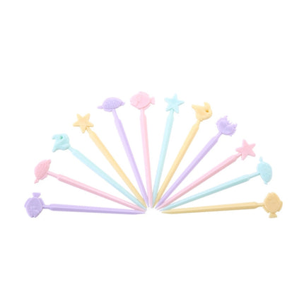 Creative Animal Cartoon Fruit Cake Fork Sign, Random Color Delivery