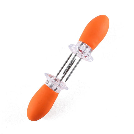 5 Pairs Outdoor BBQ Stainless Steel Corn Fork Fruit Fork Corn Device