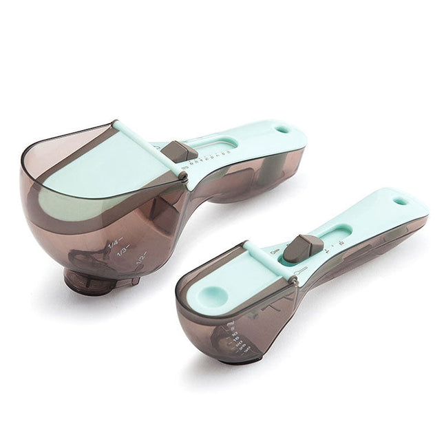 Kitchen Tool Plastic Measuring Spoon Adjustable Baking Tool Measuring Spoon, 1 Large 1 Small Set, 4 PCS Small, 3 PCS Large