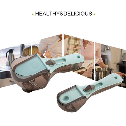 Kitchen Tool Plastic Measuring Spoon Adjustable Baking Tool Measuring Spoon, 1 Large 1 Small Set, 4 PCS Small, 3 PCS Large