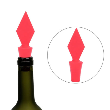 Silicone Wine Stopper Poker Series Wine Stopper, 12 PCS Peach Heart Shape, 12 PCS Poker Shape, 12 PCS Black Plum Shape, 12 PCS Red Square Shape