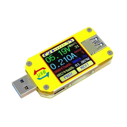 USB 3.0 Color Display Screen Tester Voltage-current Measurement Type-C Meter, Support Android APP, UM34 without Bluetooth, UM34C with Bluetooth