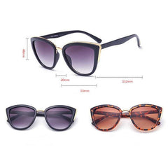 Fashion Cat Eye  Vintage Gradient Glasses UV400 Sunglasses for Ladies