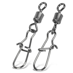 10pcs /Pack Stainless Steel Fishing Connector Bearing Rolling Swivel Connector Fishing Gear Accessories, 12(17mm), 10(20mm), 8(22mm), 7(25mm), 6(26mm), 5(29mm), 4(30mm), 3(34mm), 2(36mm), 1(40mm)