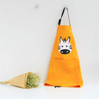 Children Apron S / Dark Yellow Zebra
