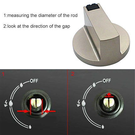 2 PCS Universal Metal Rotary Switch Control Knobs Replacement Accessories for Home Kitchen Gas Stove