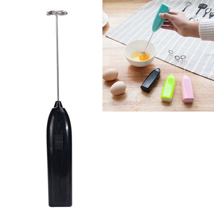 Electric Handheld Home Kitchen Egg Beater Mini Stainless Steel Egg Coffee Milk Tea Blender