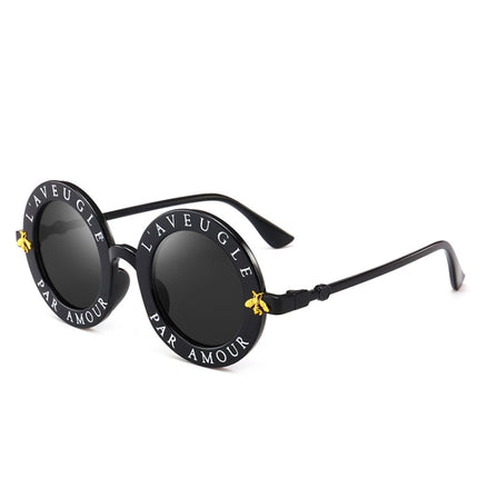Women Vintage Round Frame Gradient Shades Sun Glasses, Transparent, Black Gray, Orange, Silver, Yellow, Pink, Black and Pink