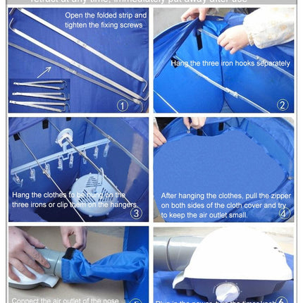 Foldable Free Installation Portable Household Mini Clothes Dryer, Mini Clothes Dryer