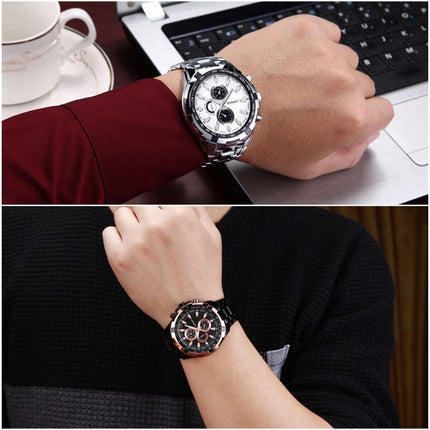 CURREN 8023 Men Stainless Steel Analog Sport Quartz Watch, White case white face, Silver case gold face, Silver case gold ring black face, Black case white face, Black case black face, Black case gold ring white face, Black case gold face��������������...