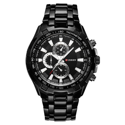 CURREN 8023 Men Stainless Steel Analog Sport Quartz Watch, White case white face, Silver case gold face, Silver case gold ring black face, Black case white face, Black case black face, Black case gold ring white face, Black case gold face��������������...