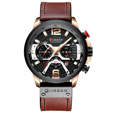 CURREN M8329 Casual Sport Leather Watch for Men
